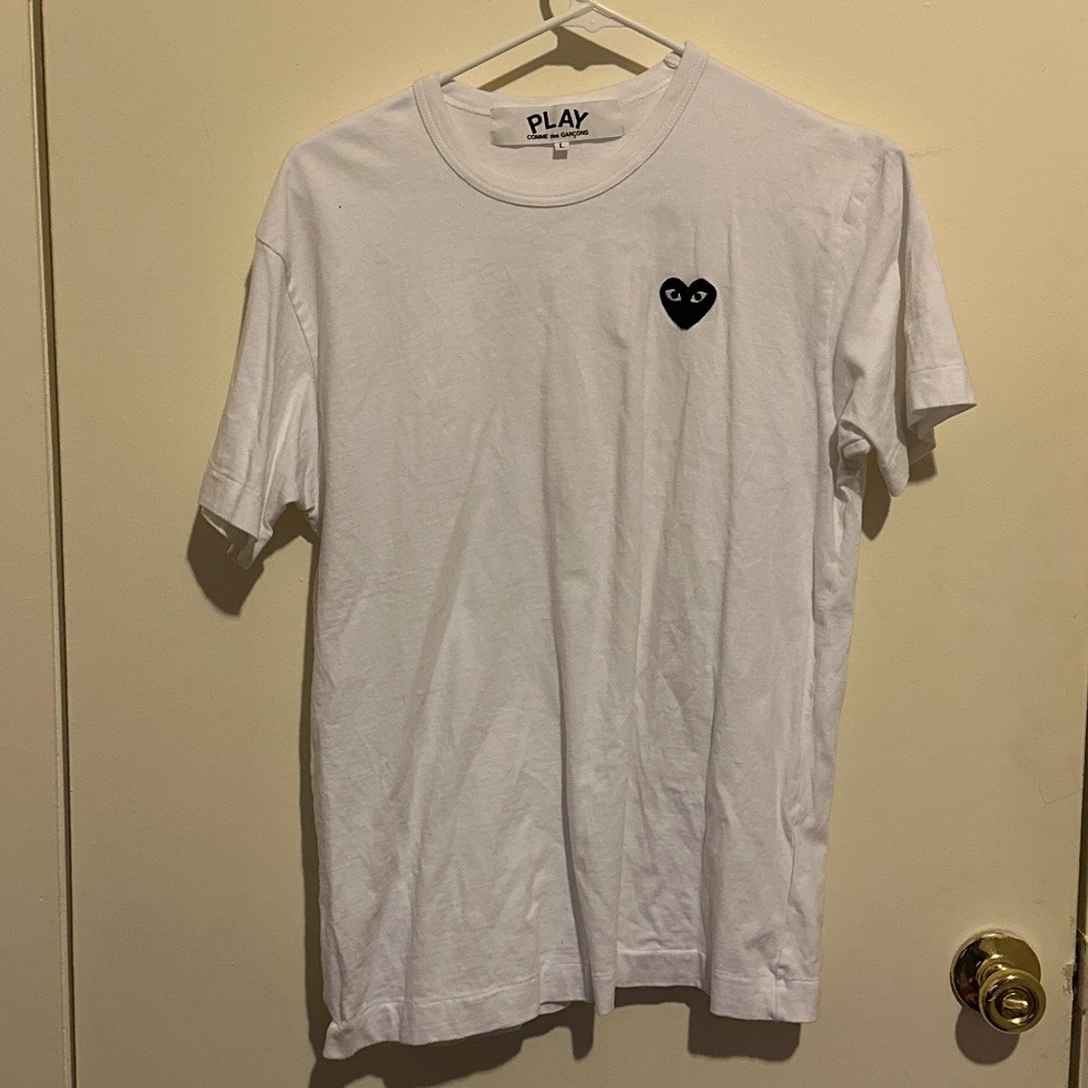 Commes des Garçons PLAY Large White T-Shirt